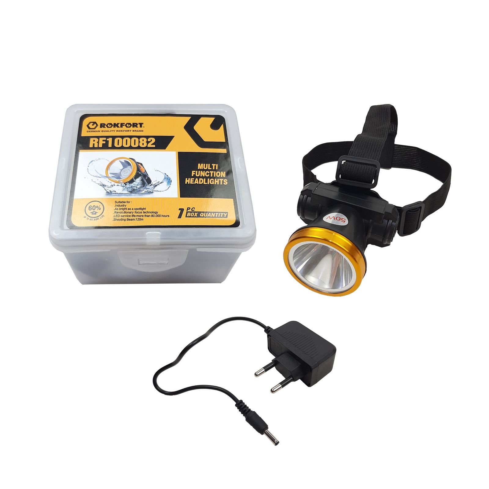 چراغ پیشانی راکفورت مدل RF 100082 (با آداپتور)