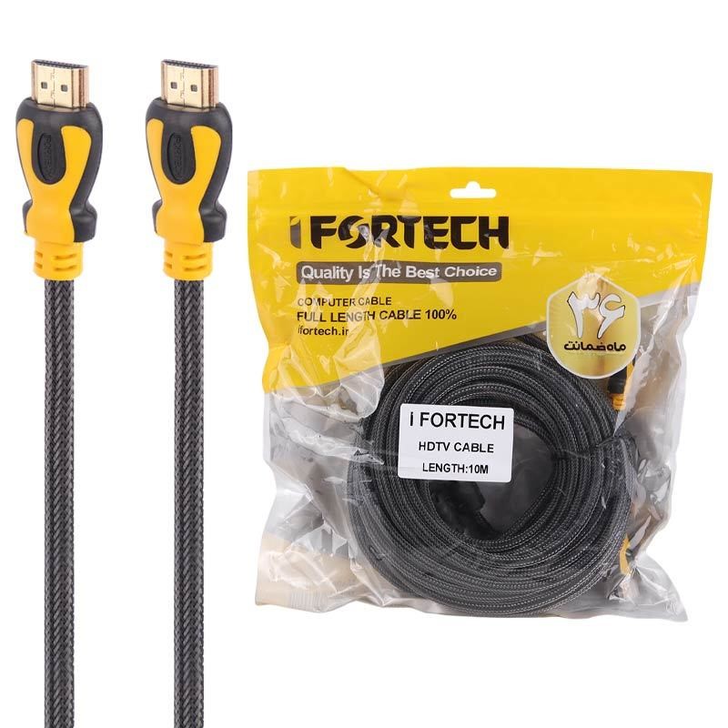 کابل اچ دی HDMI کنفی باضمانت 36ماهه برند ifortech (10متری)