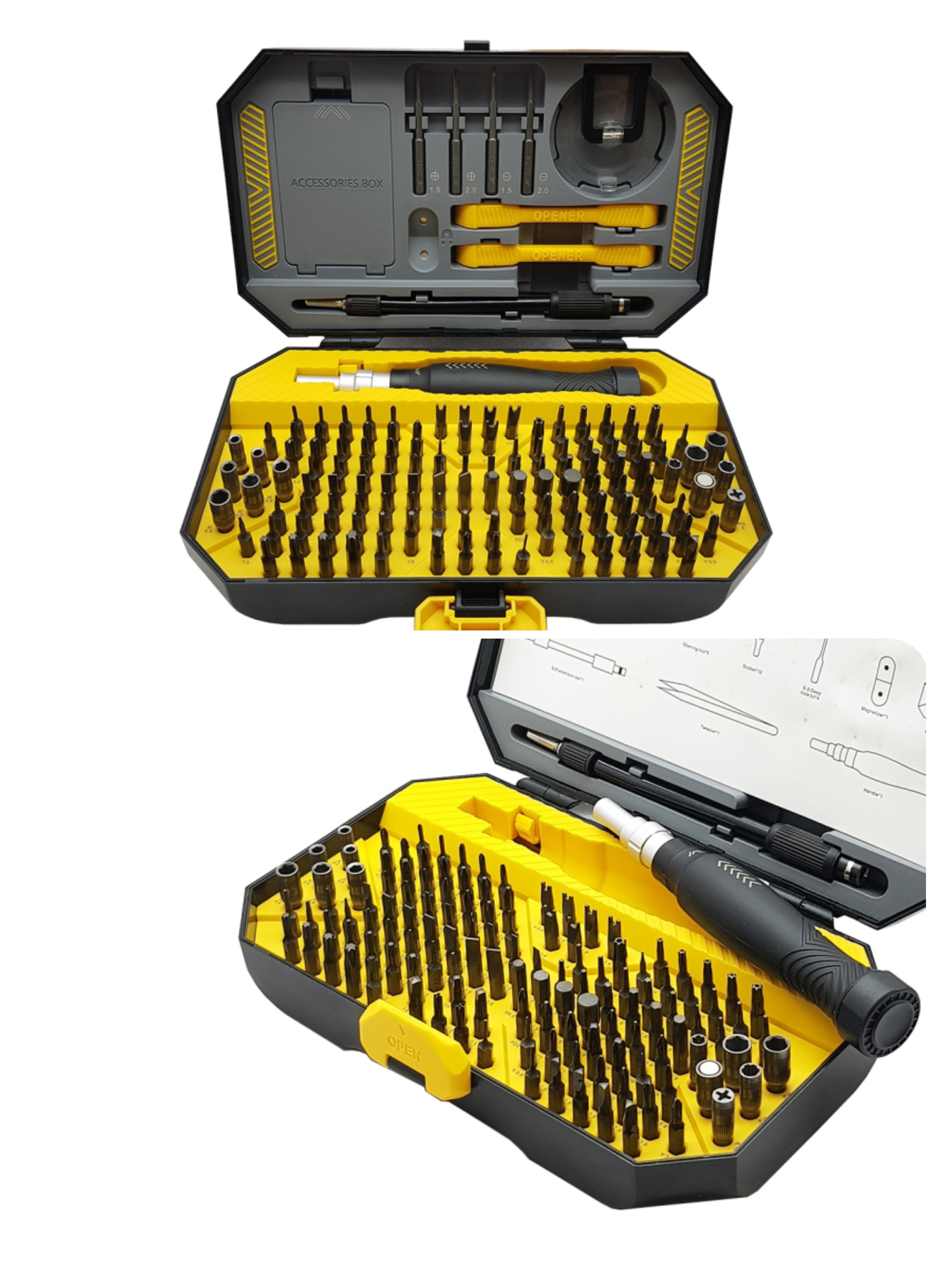 ست پیچ گوشتی شارژی 180 عددی جاکمی مدل JAKEMY JM-8193