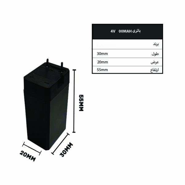 باتری لیتیوم سیلد اسید 4ولت 500 میلی آمپر(تکی خرید نفرمایید ارسال نداریم)