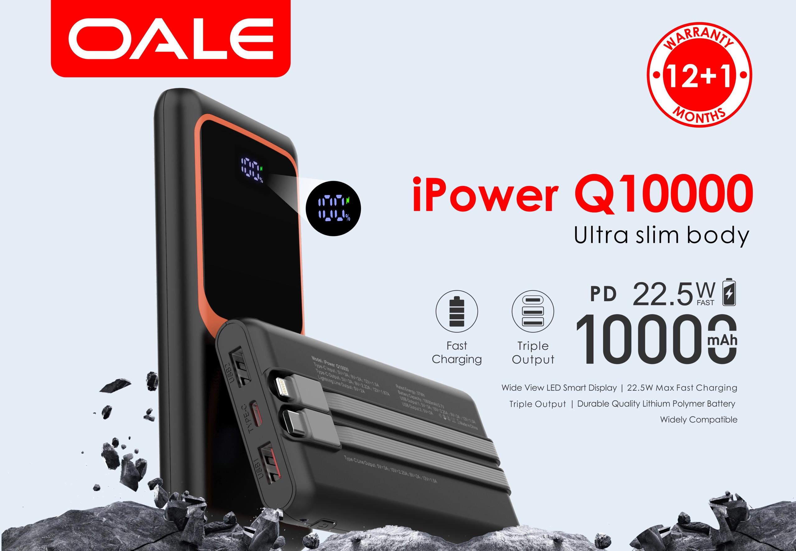 پاوربانک OALE مدل Q10000