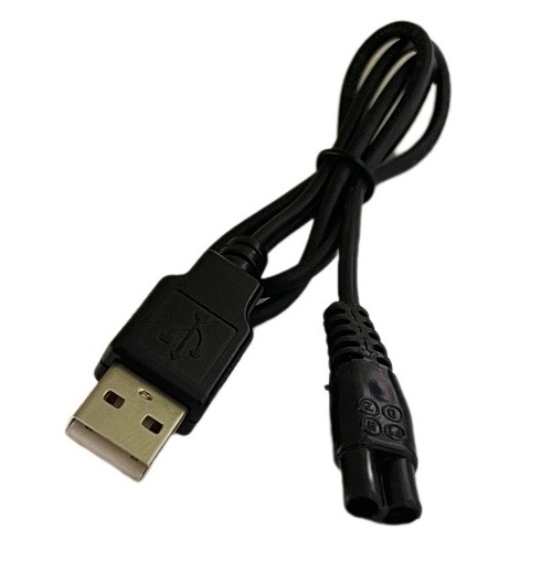 کابل شارژر USB به دو شیار ریش تراش و شوکر
