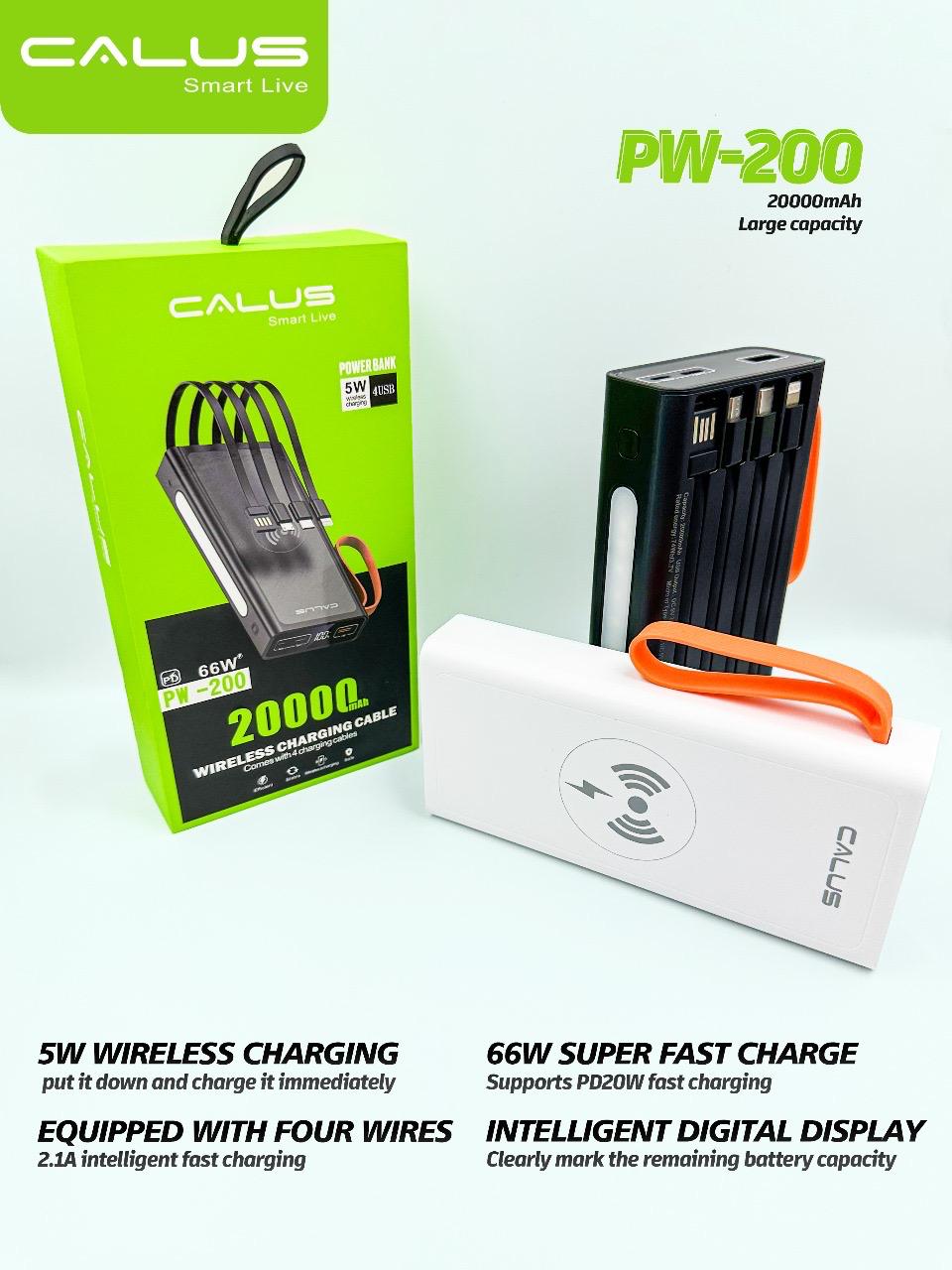 پاوربانک CALUS ظرفیت 20000 فست شارژ مدل PW200