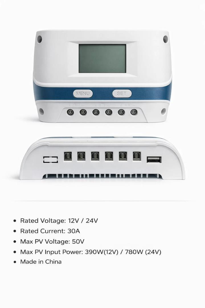 کنترل شارژ خورشیدی  PWM-30A